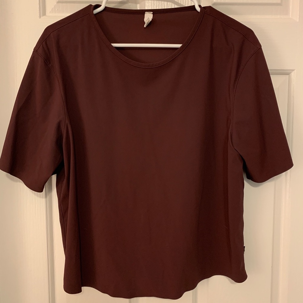 COPY - Lululemon Maroon Crop T Shirt